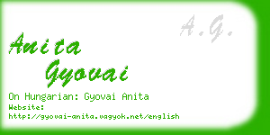 anita gyovai business card